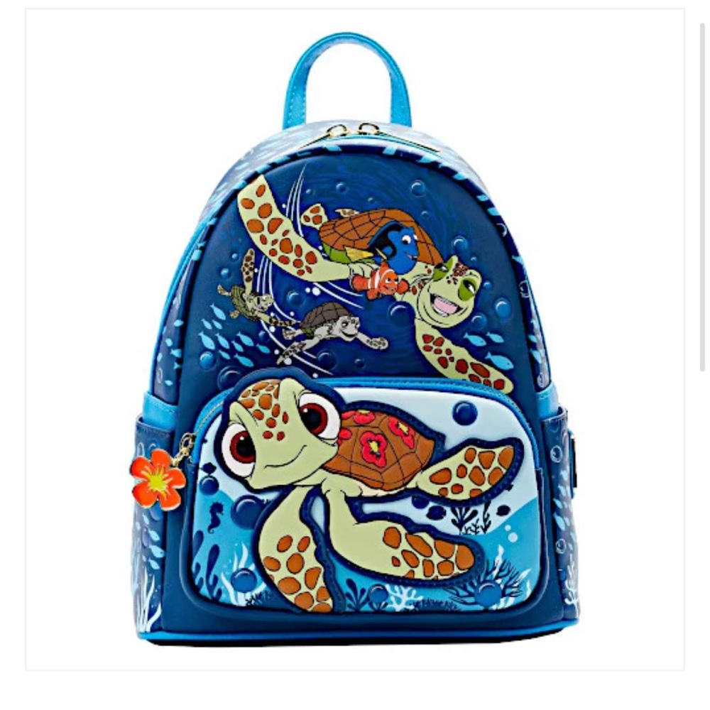 Loungefly Disney Pixar Finding Nemo Squirt and Crush Mini Backpack - Picture 2 of 7
